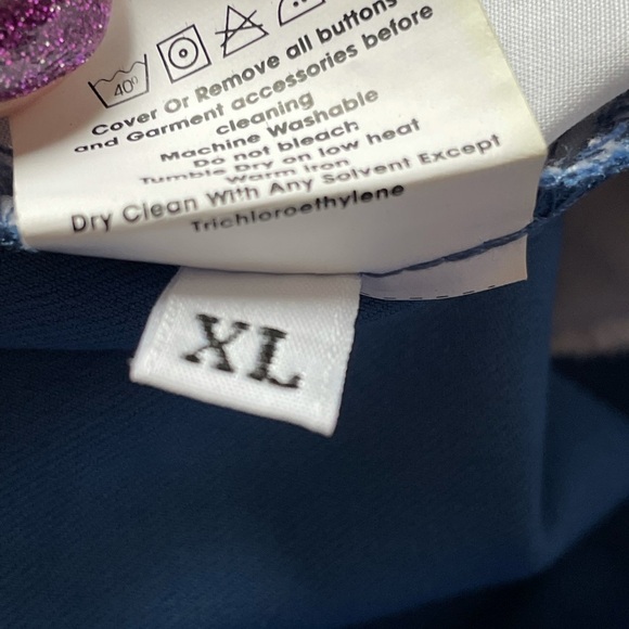 Rant Ceil Blue Medical Scrubs Pants with Moto design. Size XL - Picture 4 of 11